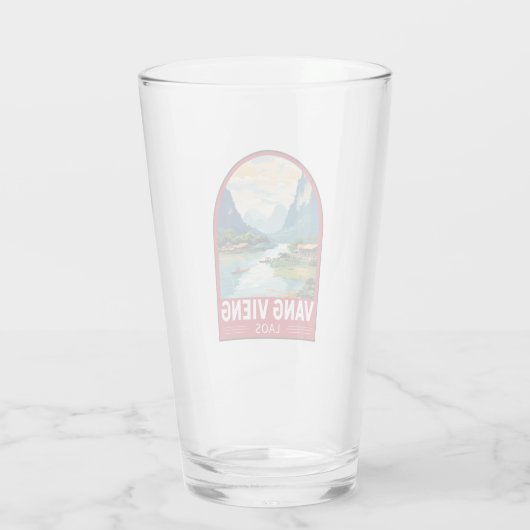 Vang Vieng Laos Reisen Vintag Glas (Rückseite)