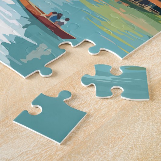 Vang Vieng Laos Reisen Vintag Puzzle (Seite)