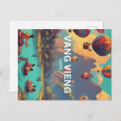 Vang Vieng Postcard Postkarte (Vorne/Hinten)