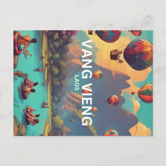 Vang Vieng Postcard Postkarte (Vorderseite)