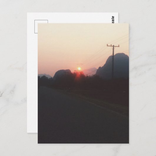 Vang Vieng Postkarte (Vorne/Hinten)