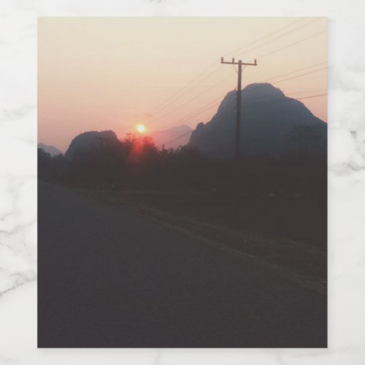 Vang Vieng Weinetikett (Einzelnes Label)