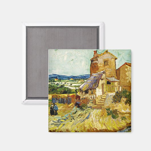 VanGogh - Die alte Mühle Magnet (Vorderseite/Rückseite)