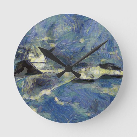 vangogh_F22 Runde Wanduhr (Vorderseite)