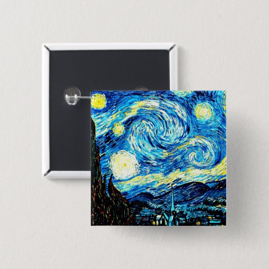 VanGogh, Starry Night Button (Vorne & Hinten)