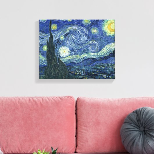 VanGogh Starry Night Wrapped Canvas Leinwanddruck (Insitu (Wohnzimmer))