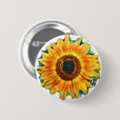VanGough Sonnenblumen, Knopf Button (Vorne & Hinten)