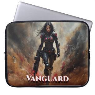 Vanguard – Futuristische Kriegerin Laptopschutzhülle
