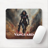 Vanguard – Futuristische Kriegerin Mousepad (Mit Mouse)