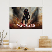 Vanguard – Futuristische Kriegerin Poster (Küche)