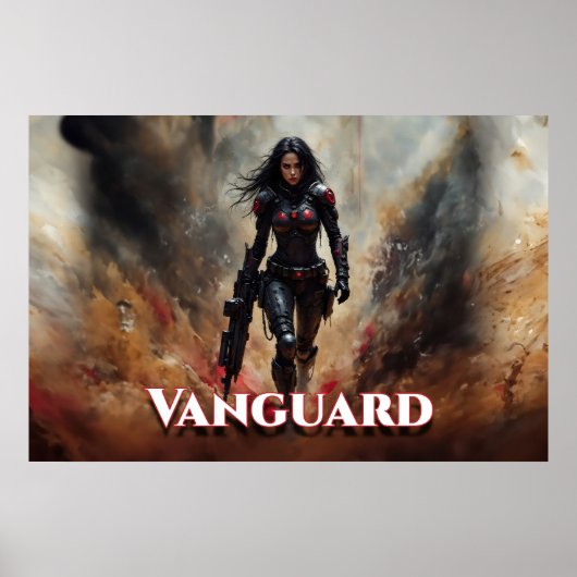 Vanguard – Futuristische Kriegerin Poster (Vorne)