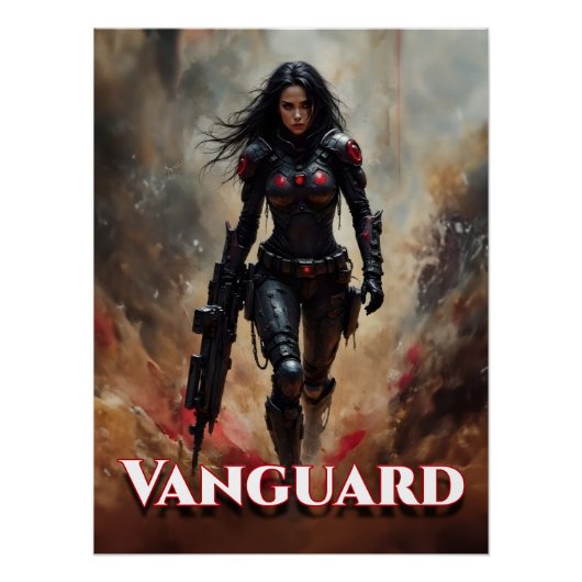 Vanguard – Futuristische Kriegerin Poster (Vorderseite)