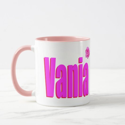 Vania Frauenname Logo, Tasse (Links)