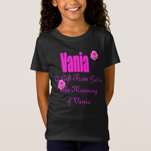 Vania Girls Name Logo, T-Shirt (Vorderseite)