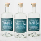 Vanilla-Aquamarine und weiße Flasche Alkoholflaschenetikett (Flaschen)