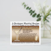 Vanilla Bean Martini Rezept Postkarte (Stehend Vorderseite)