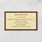 Vanilla Bedotted Visitenkarte (Rückseite)