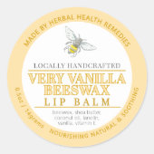 Vanilla beeslip lip balm salve braune Bräunungssch Runder Aufkleber (Vorderseite)