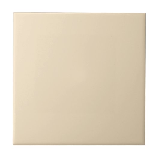 Vanilla Beige Solid Color Fliese (Vorderseite)