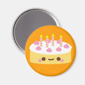 Vanilla Birthday Cake Magnet (Vorderseite/Rückseite)