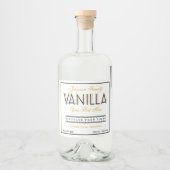 Vanilla Black and Golden Liquor Flasche Alkoholflaschenetikett (Vorderseite)