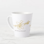 Vanilla Blume Bohnenline Art Café Backgeschäft Milchtasse (Linke Ecke)