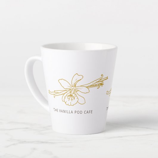 Vanilla Blume Bohnenline Art Café Backgeschäft Milchtasse (Linke Ecke)