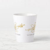 Vanilla Blume Bohnenline Art Café Backgeschäft Milchtasse (Vorderseite)