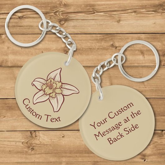 Vanilla Blume Icon Schlüsselanhänger