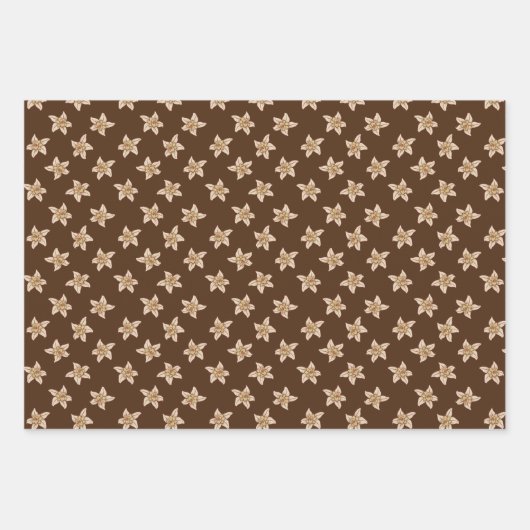 Vanilla Blume Muster Geschenkpapier Set (Vorderseite 3)