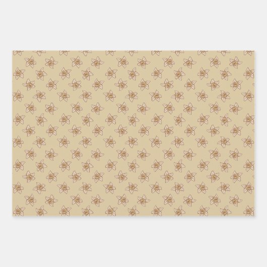 Vanilla Blume Muster Geschenkpapier Set (Vorderseite 2)