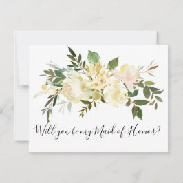 Vanilla-Blüten werden Sie meine Trauzeugin-Karte Dankeskarte