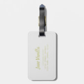 Vanilla-Bohne mit Zucker Gepäckanhänger (Rückseite vertikal)