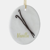 Vanilla-Bohne mit Zucker Keramik Ornament (Rechts)