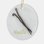 Vanilla-Bohne mit Zucker Keramik Ornament (Links)