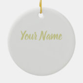 Vanilla-Bohne mit Zucker Keramik Ornament (Hinten)