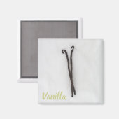 Vanilla-Bohne mit Zucker Magnet (Vorderseite/Rückseite)