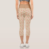 Vanilla-Brown Paisley Pattern Hoher Gast Capris (Rückseite)