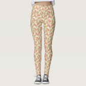 Vanilla-Brown Paisley Pattern Leggings (Vorderseite)