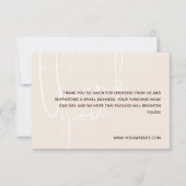 Vanilla & Brown White Script Vielen Dank für Ihre  Dankeskarte (Vorderseite)