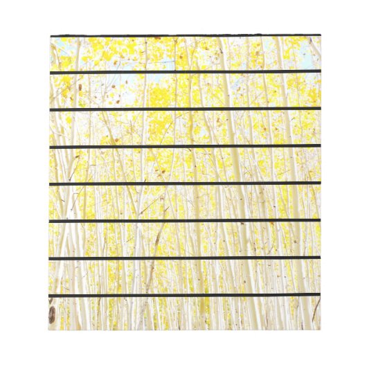 Vanilla Cake Aspen Bäume Flagstaff, Arizona Notizblock (Vorderseite)