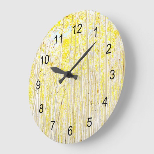 Vanilla Cake Aspen Bäume Große Wanduhr (Winkel)