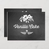 Vanilla Cake Dessert Tafelschild Tafel Postkarte (Vorne/Hinten)