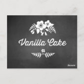 Vanilla Cake Dessert Tafelschild Tafel Postkarte (Rückseite)