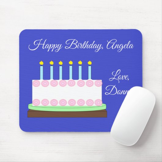 Vanilla Cake & Happy Birthday Mousepad (Mit Mouse)