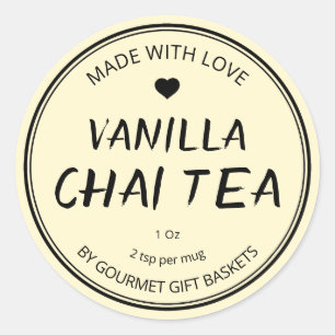 Vanilla Chai Teetikett Runder Aufkleber