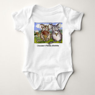 Vanilla Chinchilla Cartoon Funny Baby Strampler