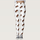 Vanilla Chocolate Ice Cream Sandwich Junk Food Leggings (Vorderseite)