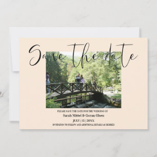 Vanilla Couple Foto Wedding Speichern Sie das Datu Save The Date