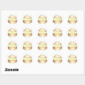 Vanilla Cream Puff Puffs Creampuff Dessert Sticker (Blatt)